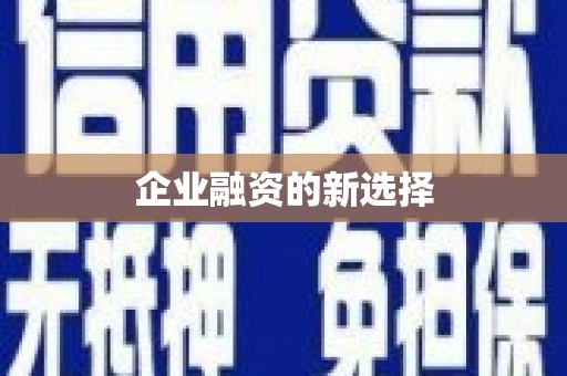 平远企业融资的新选择