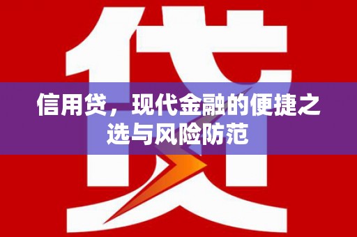 平远信用贷，现代金融的便捷之选与风险防范