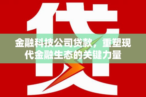 平远金融科技公司贷款，重塑现代金融生态的关键力量
