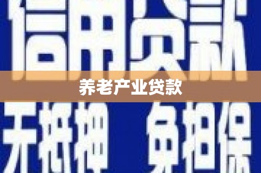 平远养老产业贷款