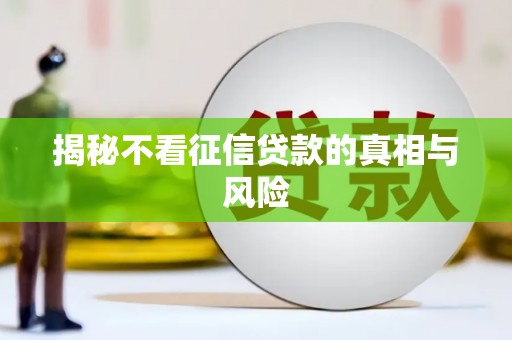平远揭秘不看征信贷款的真相与风险