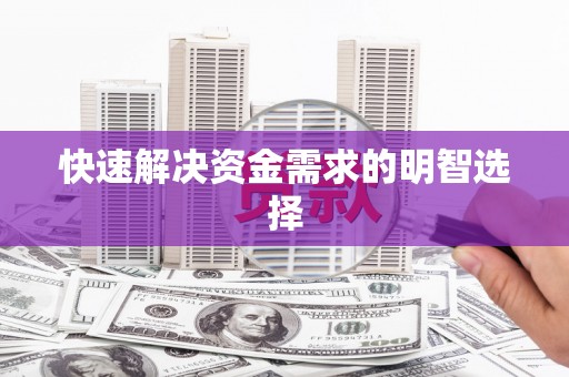 平远快速解决资金需求的明智选择